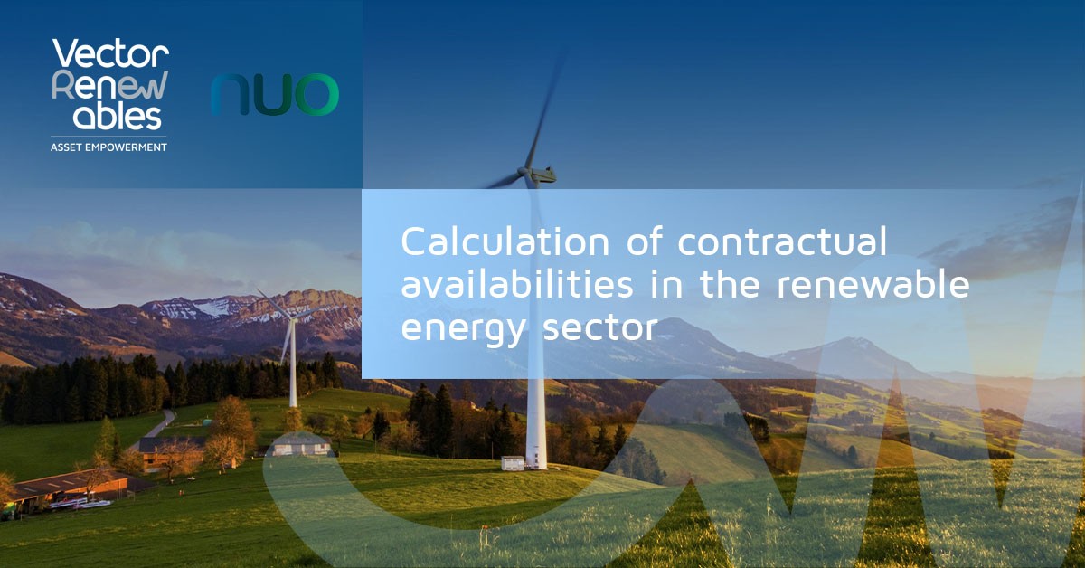 Calculation of contractual availabilities in the renewable energy sector